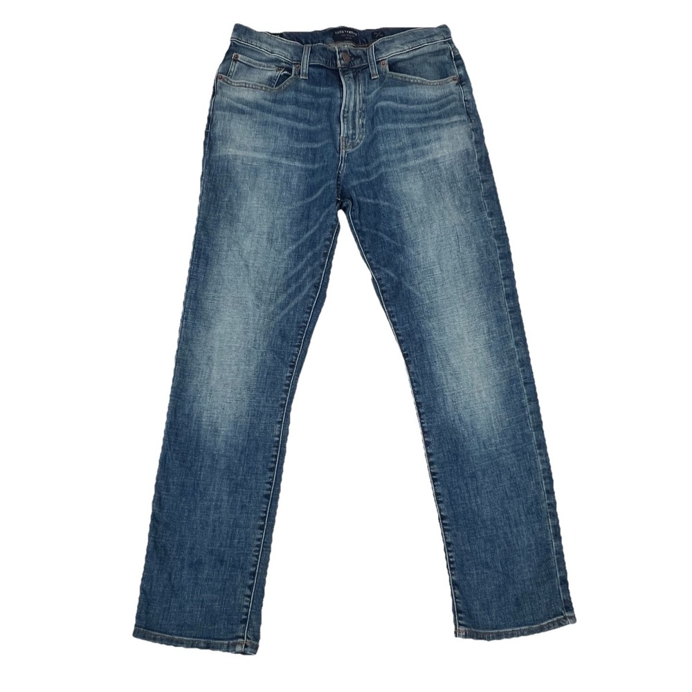Lucky Brand 410 Athletic Slim Mens 30x32 Blue Jeans Excellent Faded Denim